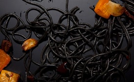 Black and Orange Halloween Pasta