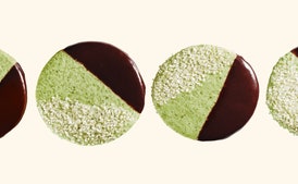 Black-and-White-and-Green Cookies