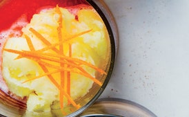 Campari Affogato With Lemon Sorbet