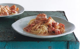 Capellini with Shrimp and Creamy Tomato Sauce