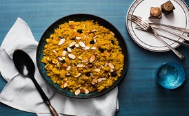 Cauliflower "Couscous" With Dried Fruit and Almonds