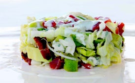 My Cobb Salad: Iceberg, Tomato, Avocado, Bacon, and Blue Cheese