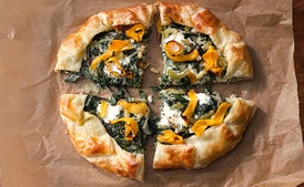 Corsican Greens Pie with Butternut Squash and Three Cheeses
