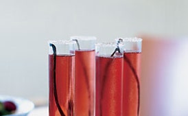 Cranberry and Vanilla-Bean Mimosas