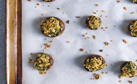 Crunchy Stuffed Cremini Mushrooms