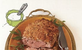 Delhi-Style Yogurt-Marinated Lamb with Nut Crust