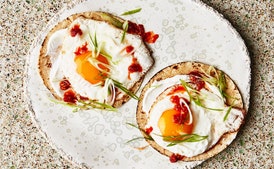 Fried Egg Tacos with Chile Jam