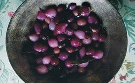 Glazed Pearl Onions and Grapes