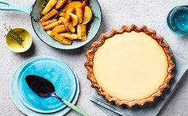 Goat Cheese, Honey, and Rye Crust Pie