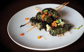 Grilled Beef Wrapped in Sesame Leaves (Bo La Lot)
