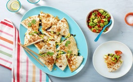 Grilled Corn, Zucchini, and Black Bean Quesadillas