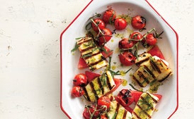 Grilled Halloumi with Watercress