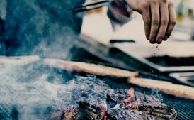 Grilled Rib Eye with Paprika Vinaigrette