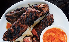 Grilled Short Ribs with Sesame-Chipotle Mole