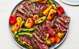 Grilled Steak and Mixed Peppers