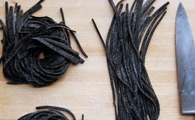 Homemade Squid Ink Pasta