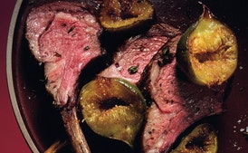 Lamb Chops with Fresh Herbs and Roasted Figs