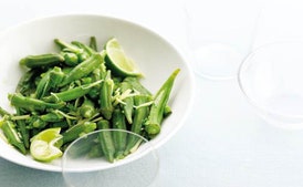 Okra with Scallion, Lime, and Ginger