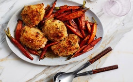 Panko-Crusted Roast Chicken Thighs with Mustard and Thyme