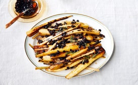 Parsnip Confit with Pickled Currants