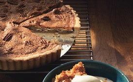 Pear, Almond, and Dried-Cherry Brown Betty