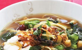 Persian New Year's Soup with Beans, Noodles, and Herbs (Ash-e-reshteh)