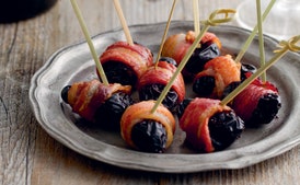 Prunes in Crispy Bacon