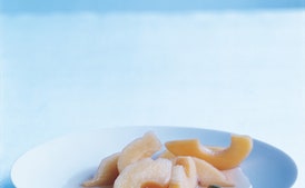 Quince Poached in Cardamom Syrup