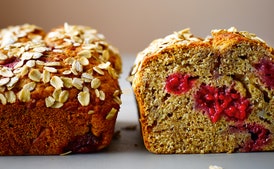 Raspberry & Banana No-Knead Breakfast Loaf