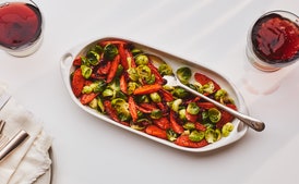Roasted Carrot, Brussels Sprout, and Cranberry Salad