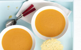 Roasted-Tomato Soup with Parmesan Wafers