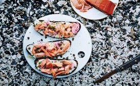 Smoked Salmon Tartines with Fried Capers