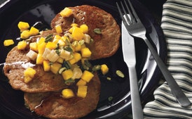 Spiced Coconut Pancakes with Tropical Fruit