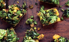 Spiced Sweet Potato and Roasted Broccoli Toasts