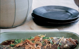 Steamed Sea Bass with Shredded Pork