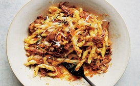 Strozzapreti with Oxtail Ragù and Horseradish Crumbs