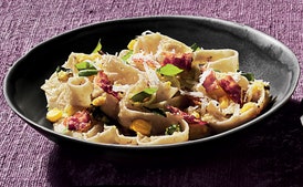 Tagliatelle with Fresh Corn Pesto