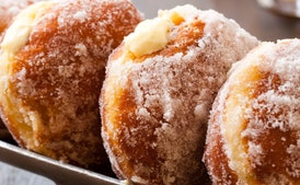 Vanilla Cream–Filled Doughnuts