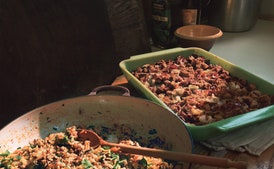 Wild Rice Stuffing with Pine Nuts