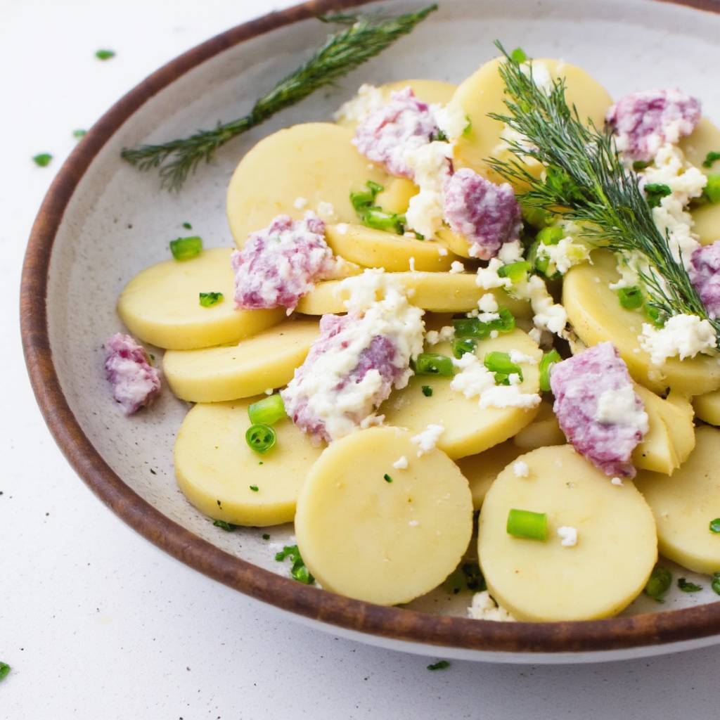 Easy Fingerling Potato Salad With Creamy Dill Dressing