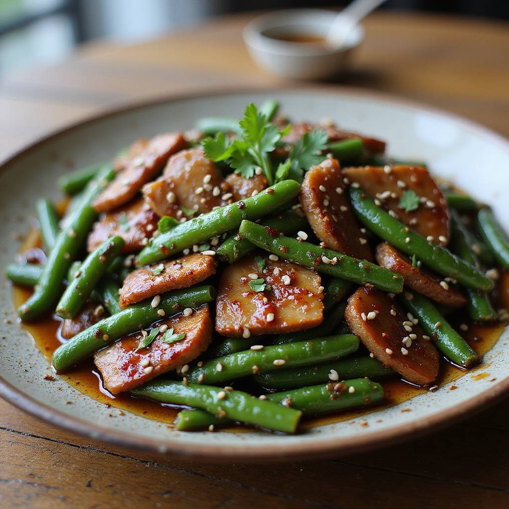 Stir Fried Green Beans with Pork